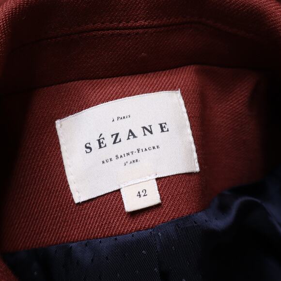 SÉZANE Christie Jacket and Martin Crop Trousers Hazelnut Pantsuit Women's 42 - Picture 11 of 15